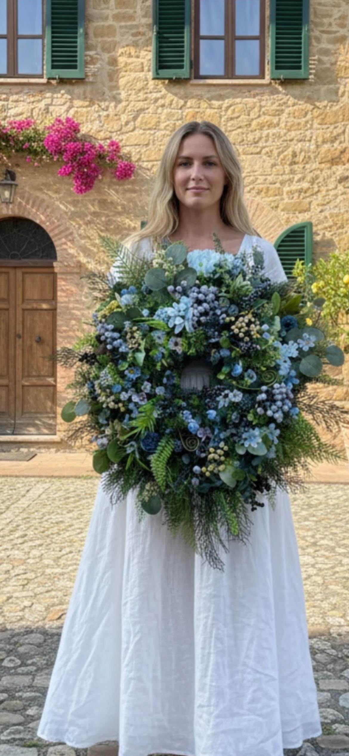 Blue Floral Wreath