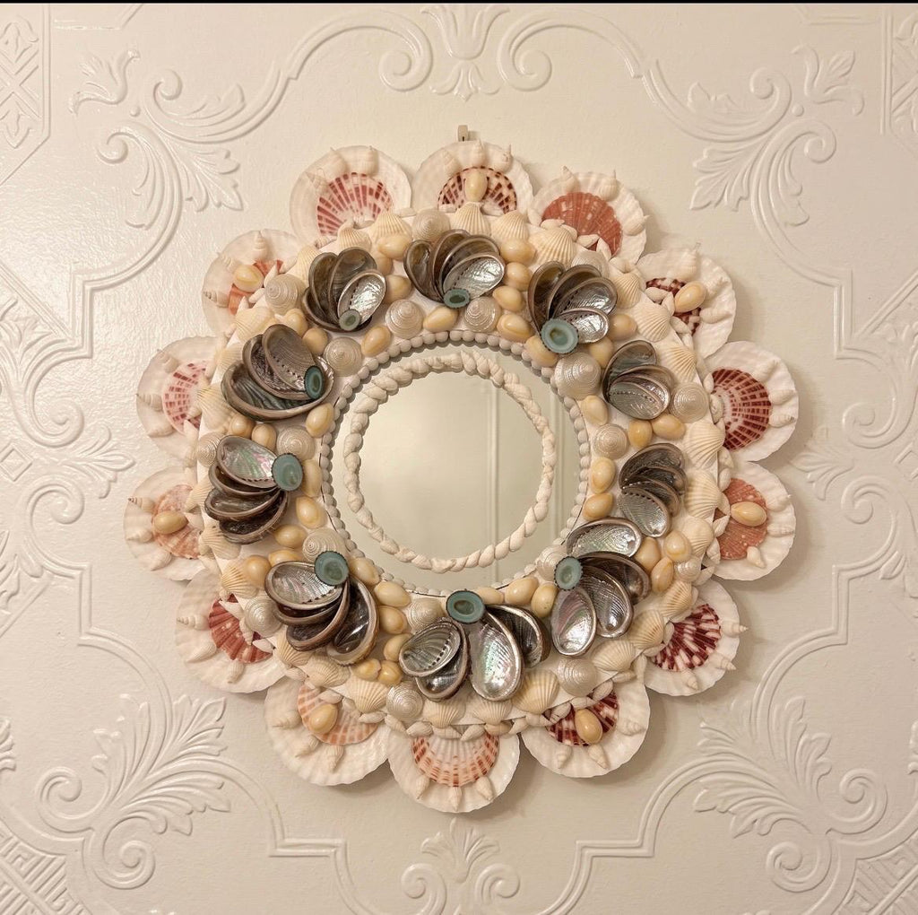 Handcrafted Seashell Wall Mirror