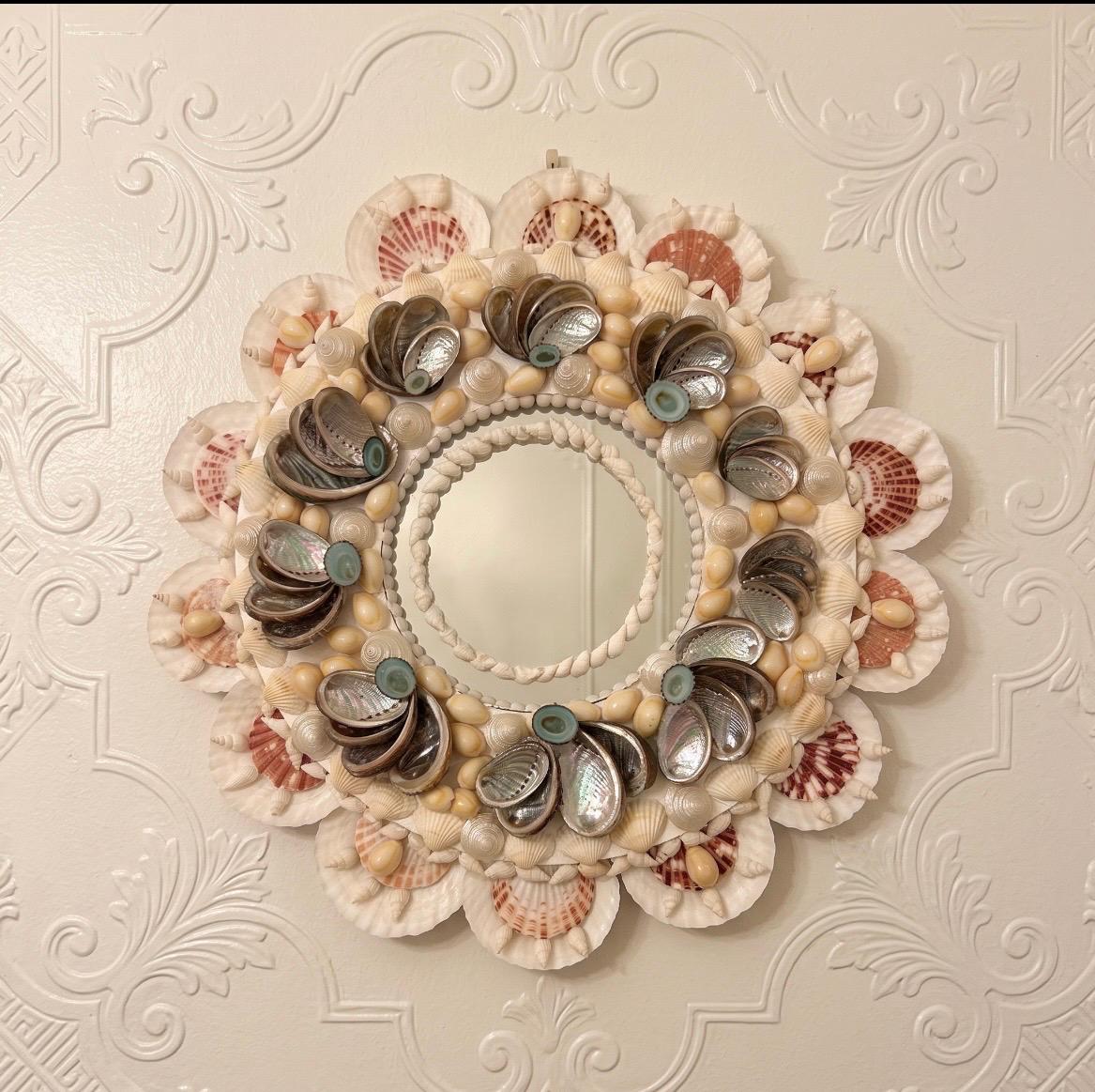 Handcrafted Seashell Wall Mirror