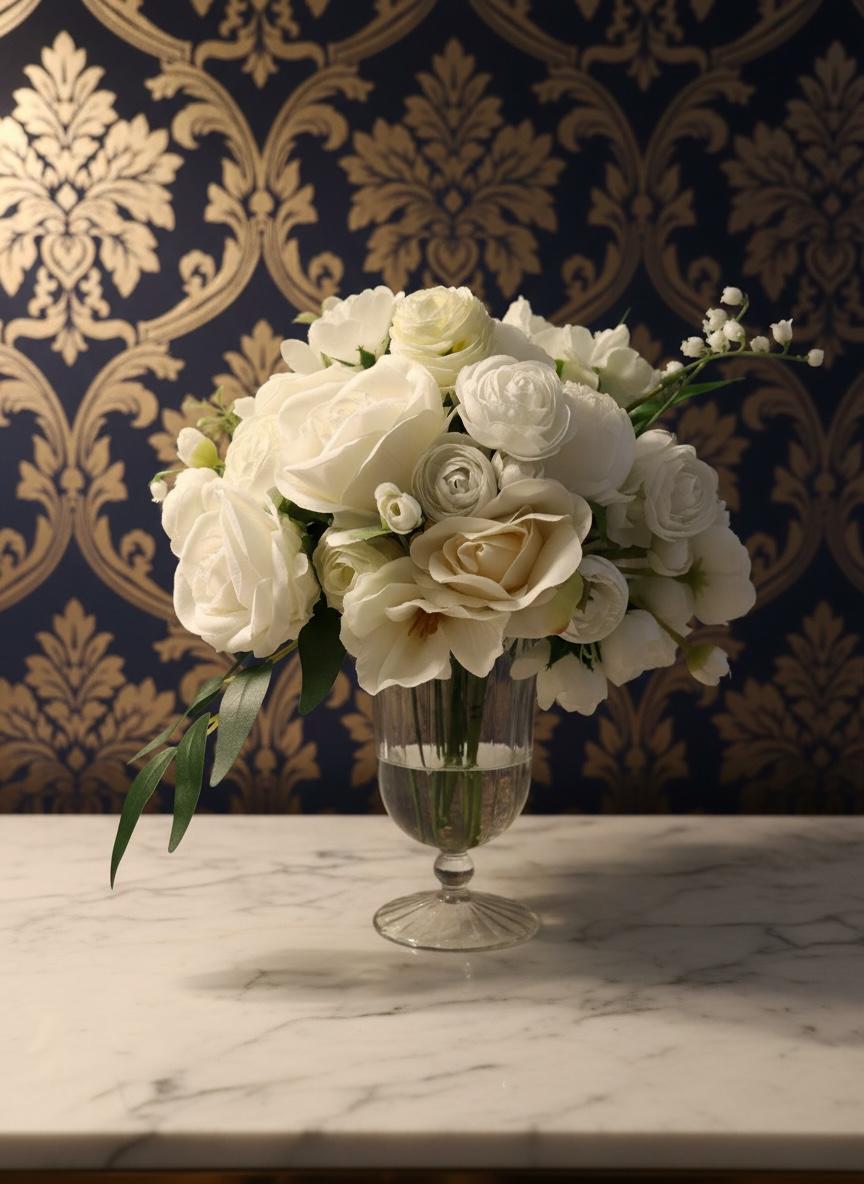 White Roses & Peonies Floral Arrangement
