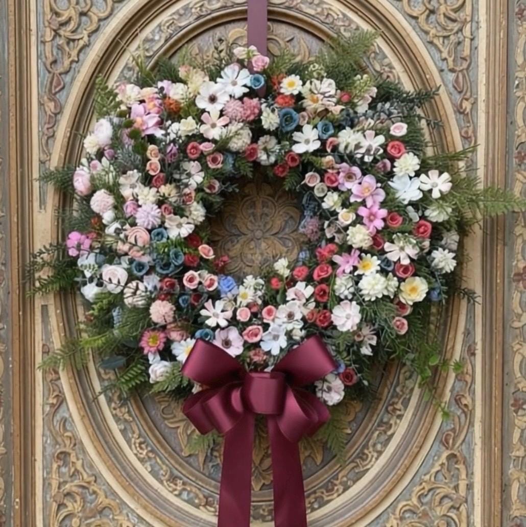 Hand-Crafted Floral Wreath