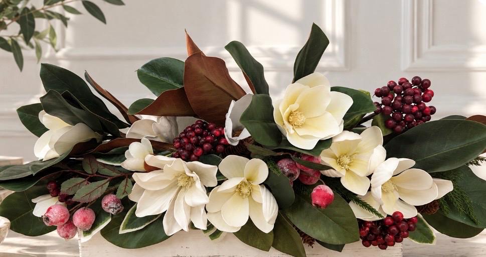 Real Touch Magnolia Centerpiece