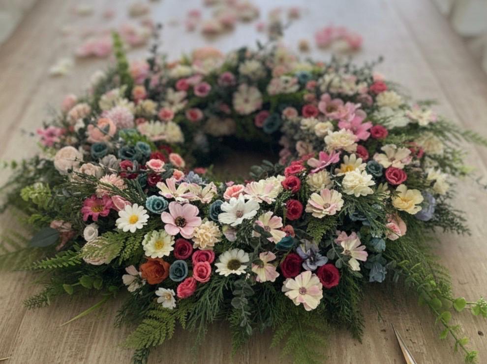 Hand-Crafted Floral Wreath