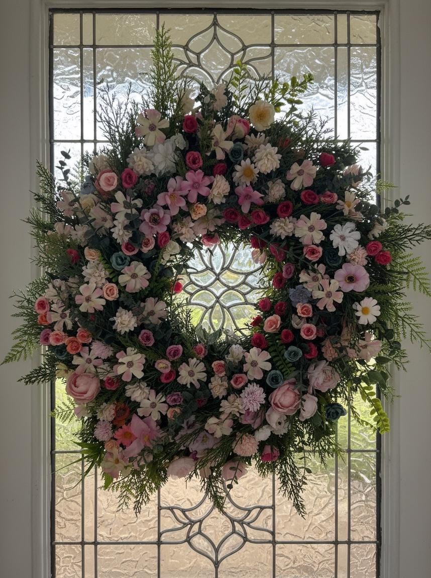 Hand-Crafted Floral Wreath