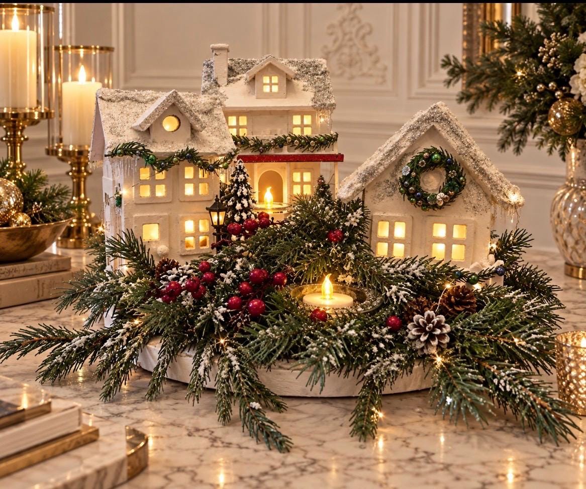 Christmas Village Centerpiece