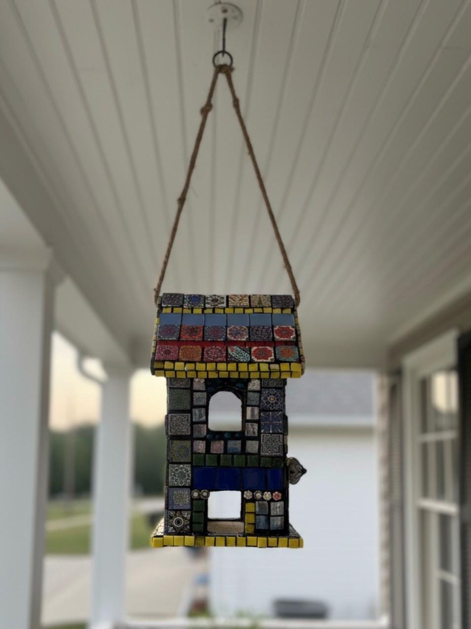 Handcrafted Mosaic Birdhouse
