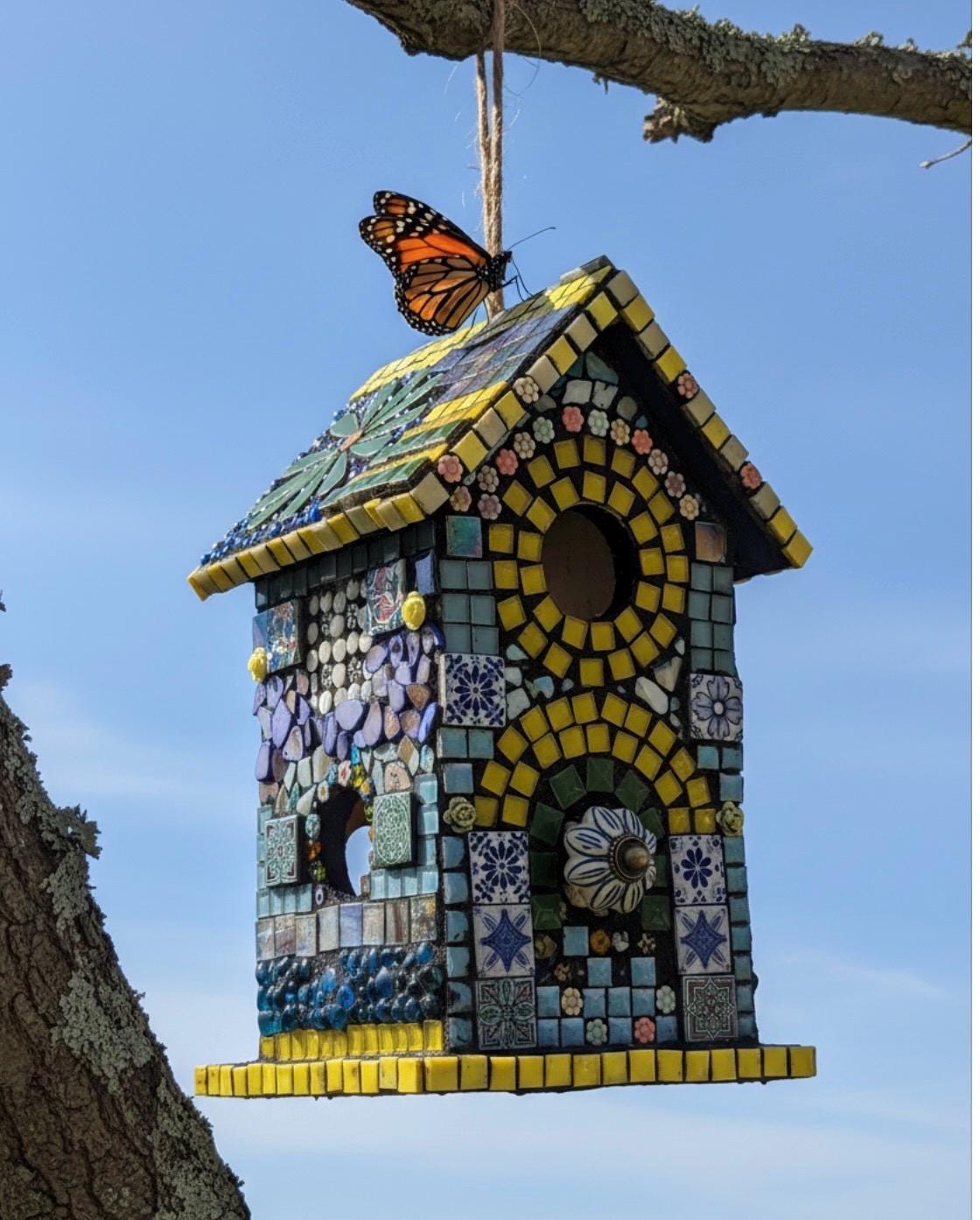 Handcrafted Mosaic Birdhouse