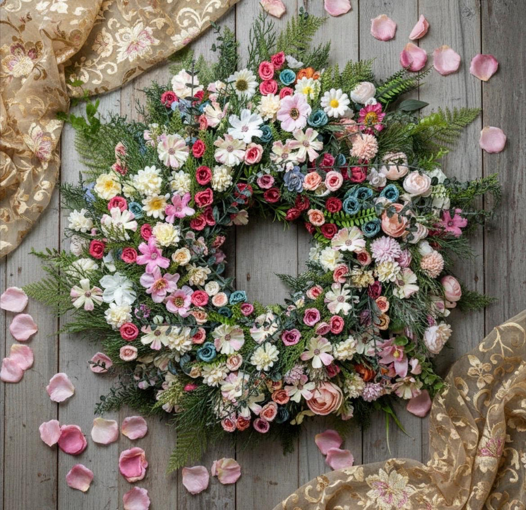 Hand-Crafted Floral Wreath