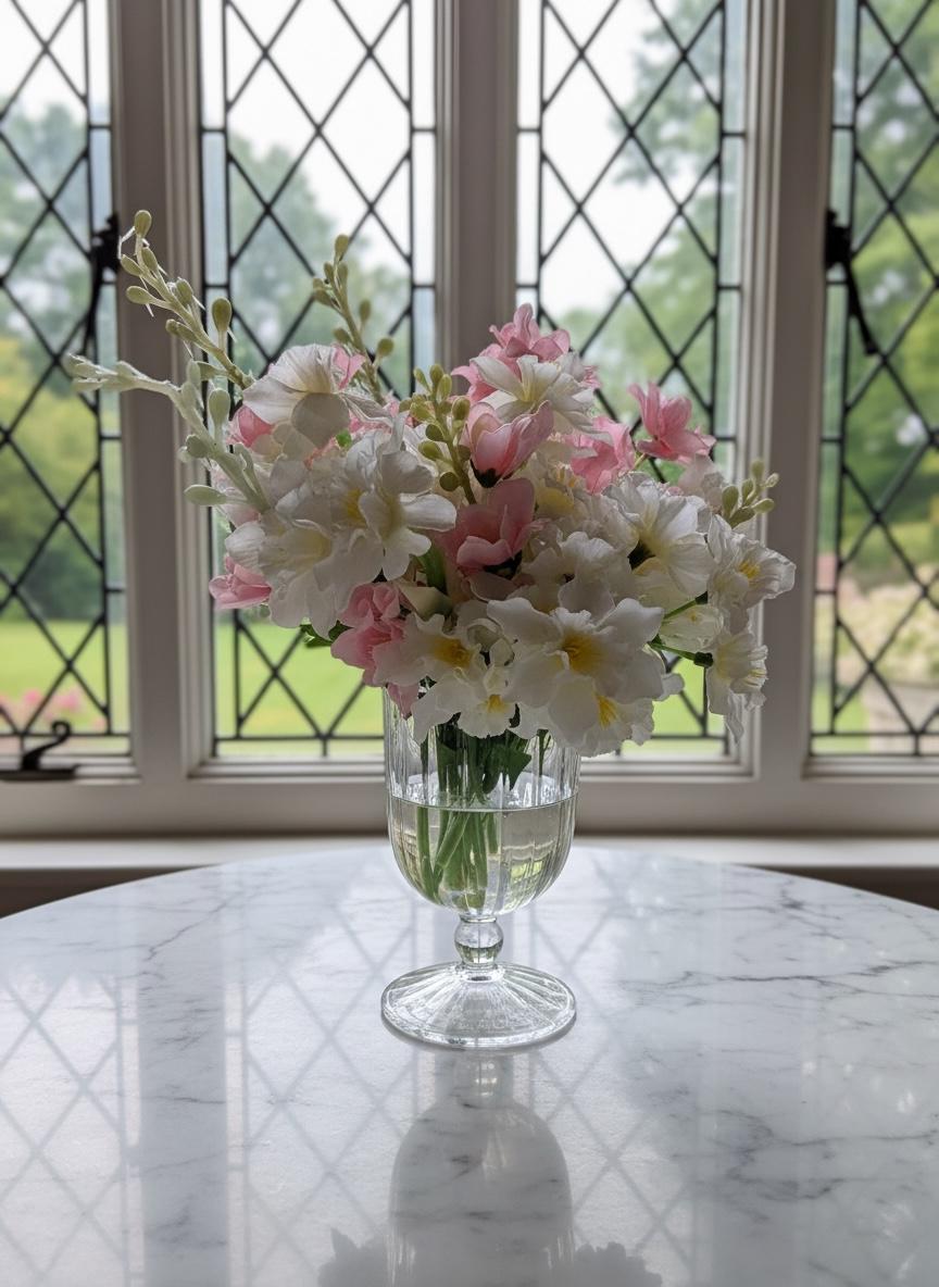 Pink Snapdragon & Paperwhite Arrangement