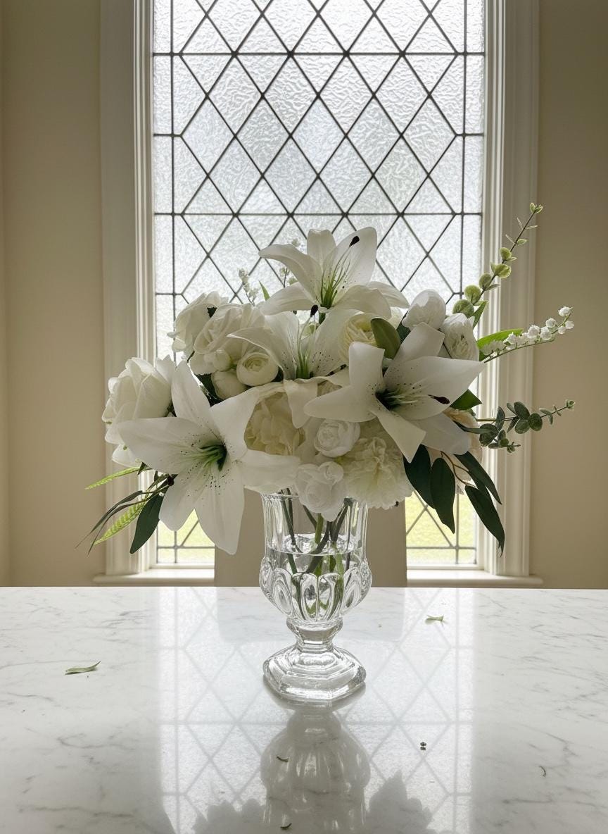 White Lily & Rose Arrangement