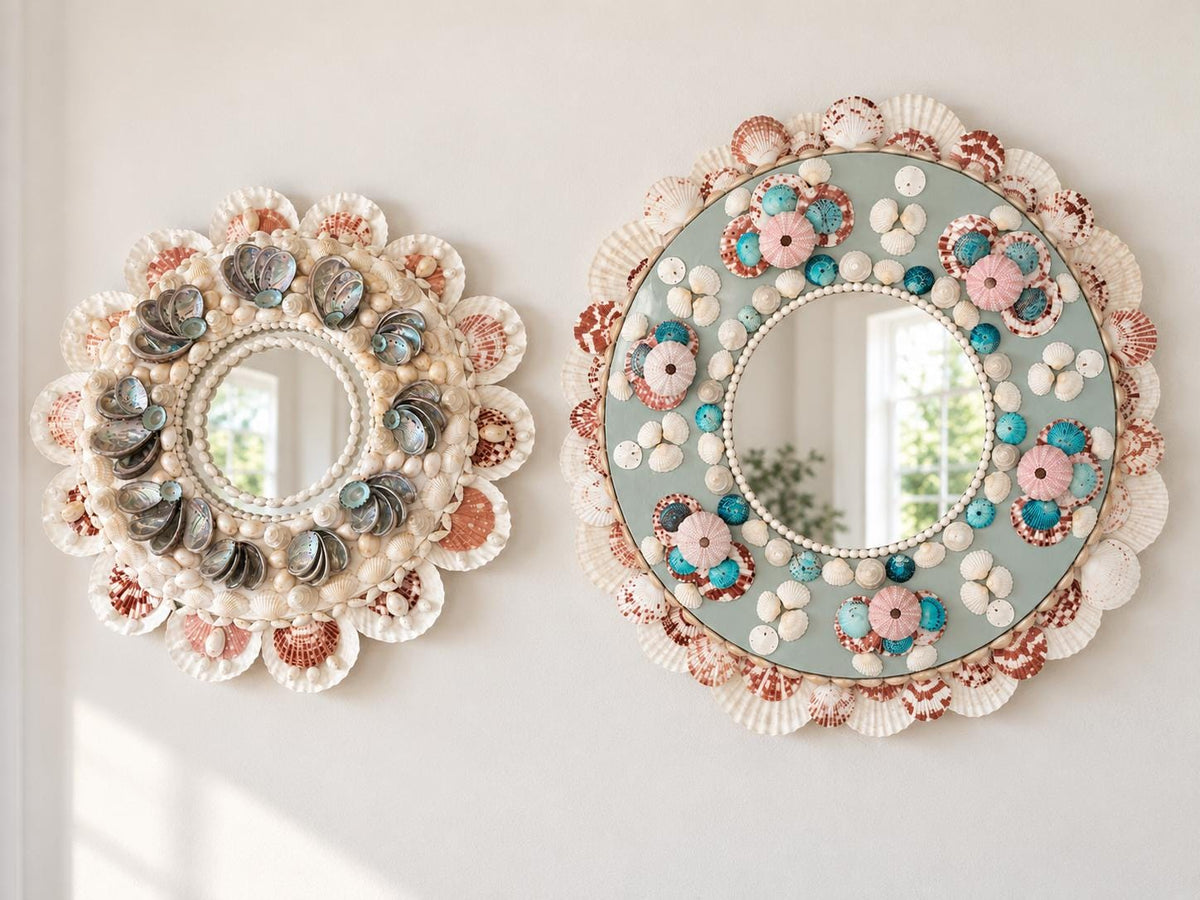 Handcrafted Seashell Wall Mirror
