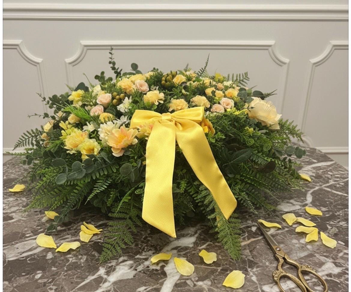 Large Yellow Floral Wreath
