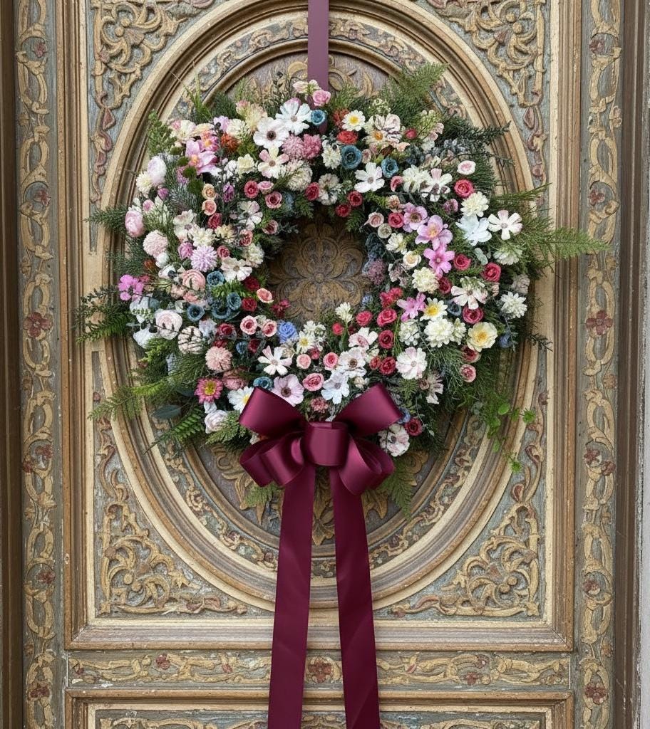 Hand-Crafted Floral Wreath