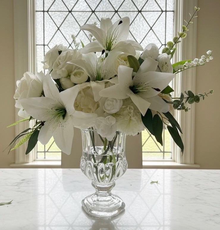 White Lily & Rose Arrangement