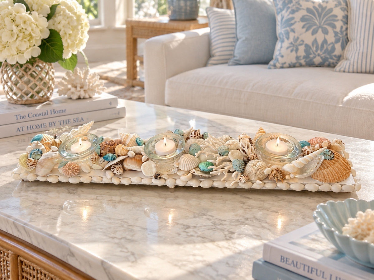 Seashell Candle Centerpiece Runner