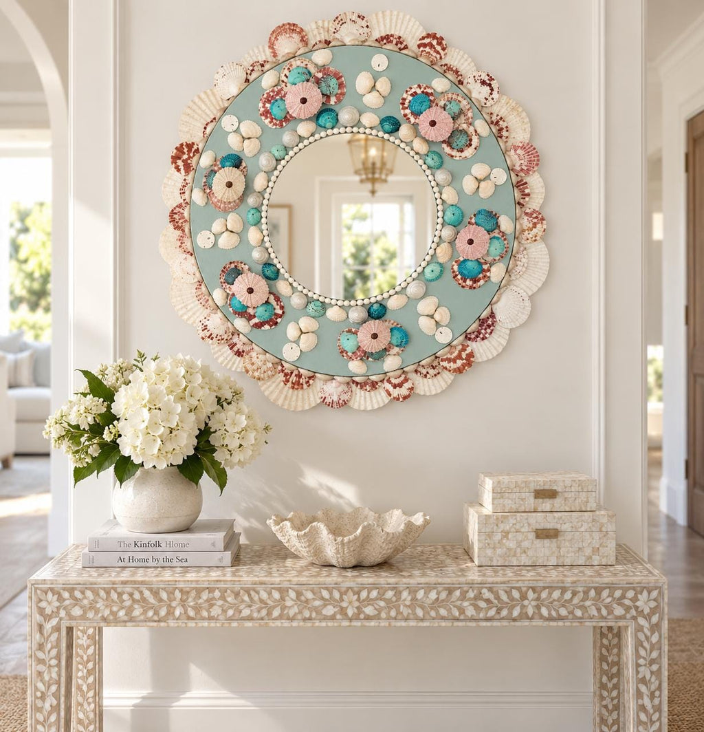 Handcrafted Seashell Wall Mirror