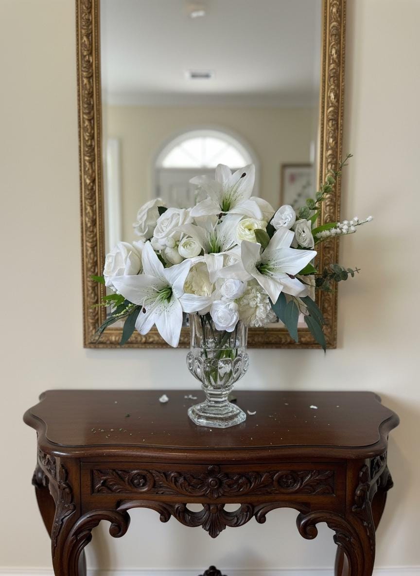 White Lily & Rose Arrangement