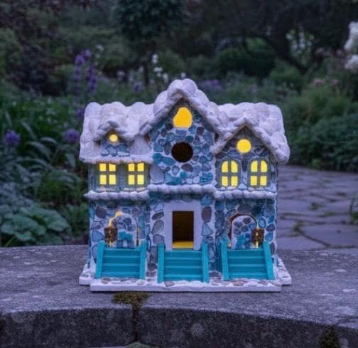 Handmade Seashell Mosaic Birdhouse