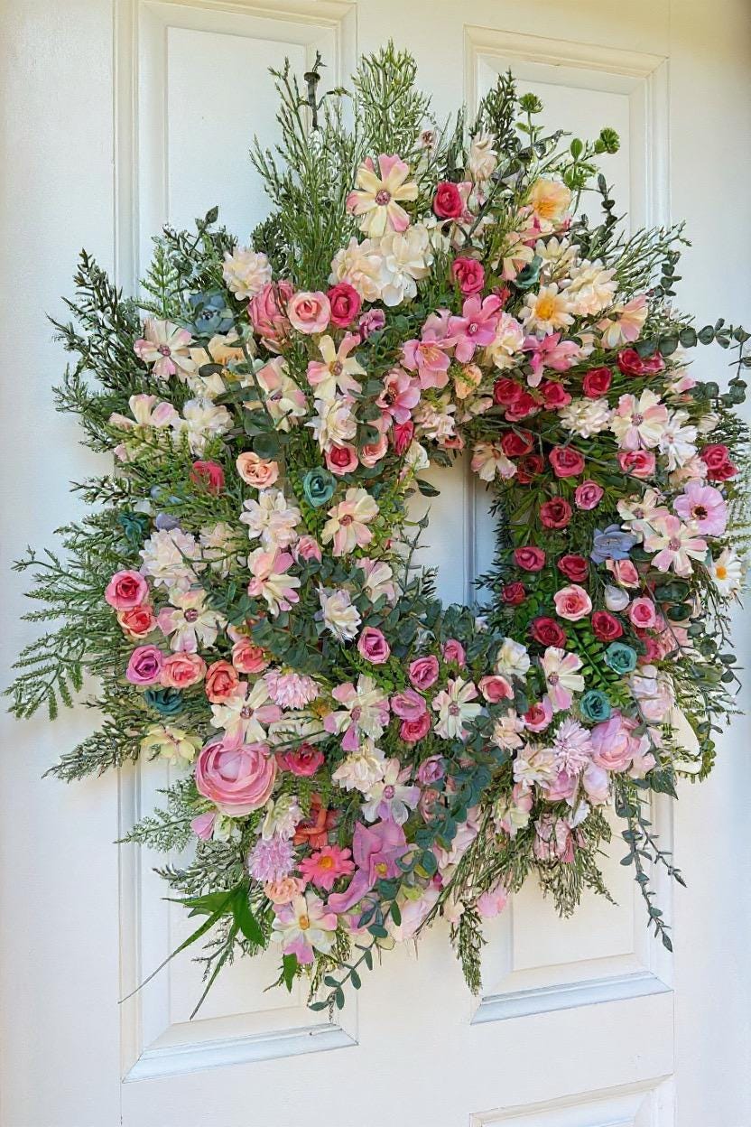 Hand-Crafted Floral Wreath