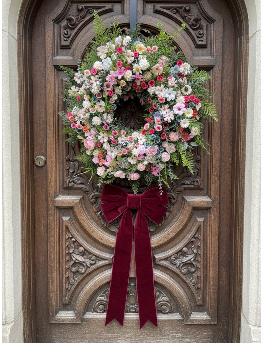 Hand-Crafted Floral Wreath