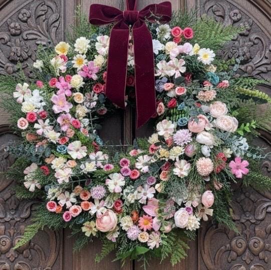Hand-Crafted Floral Wreath