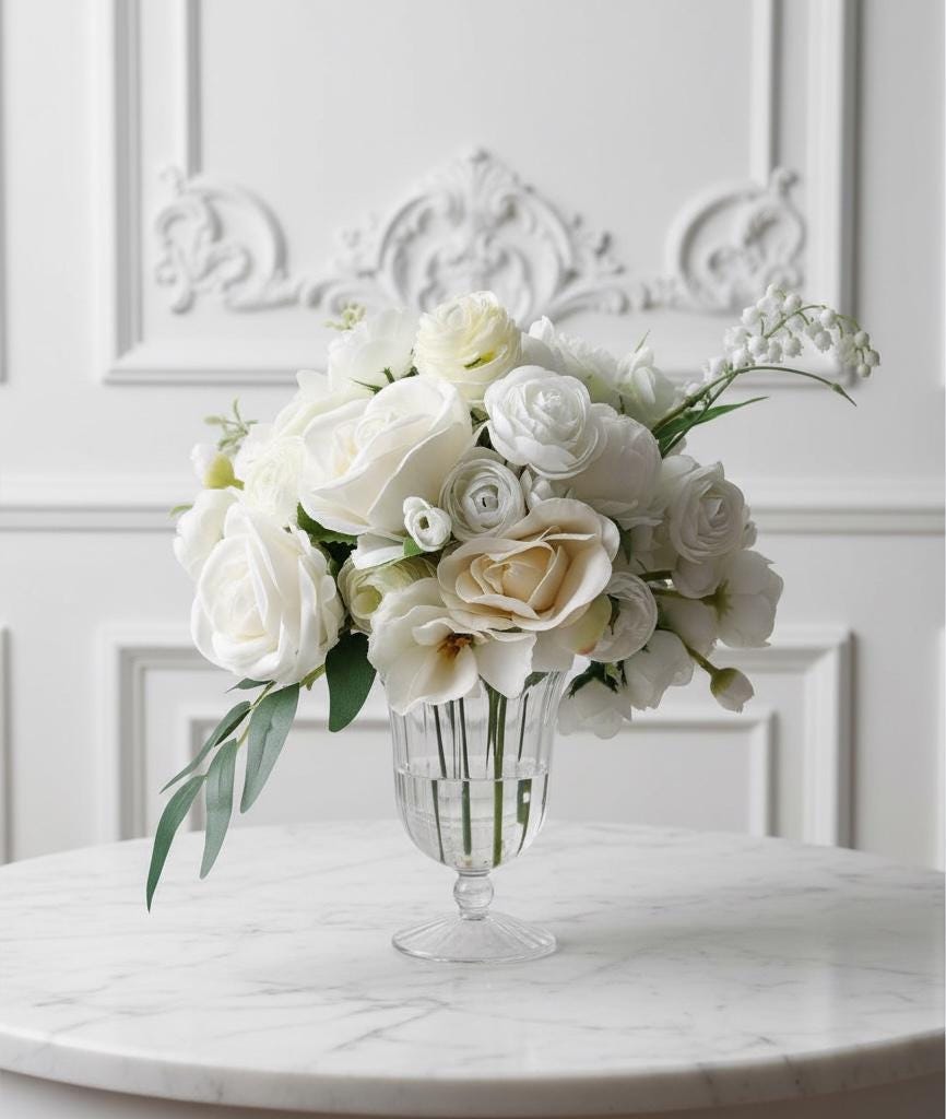 White Roses & Peonies Floral Arrangement