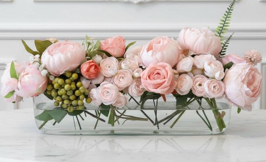 Pink Peony & Rose Floral Arrangement