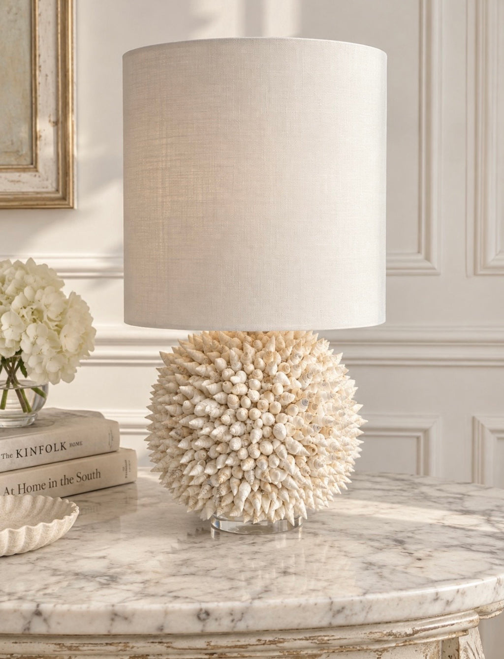 Sculptural Seashell Accent Lamp