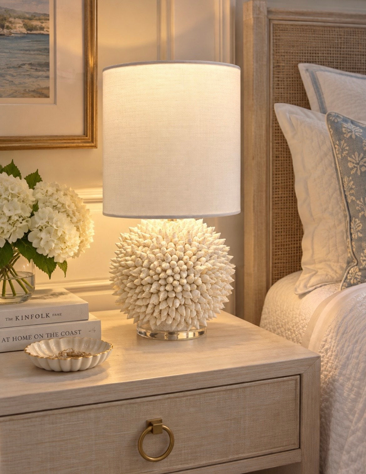 Sculptural Seashell Accent Lamp
