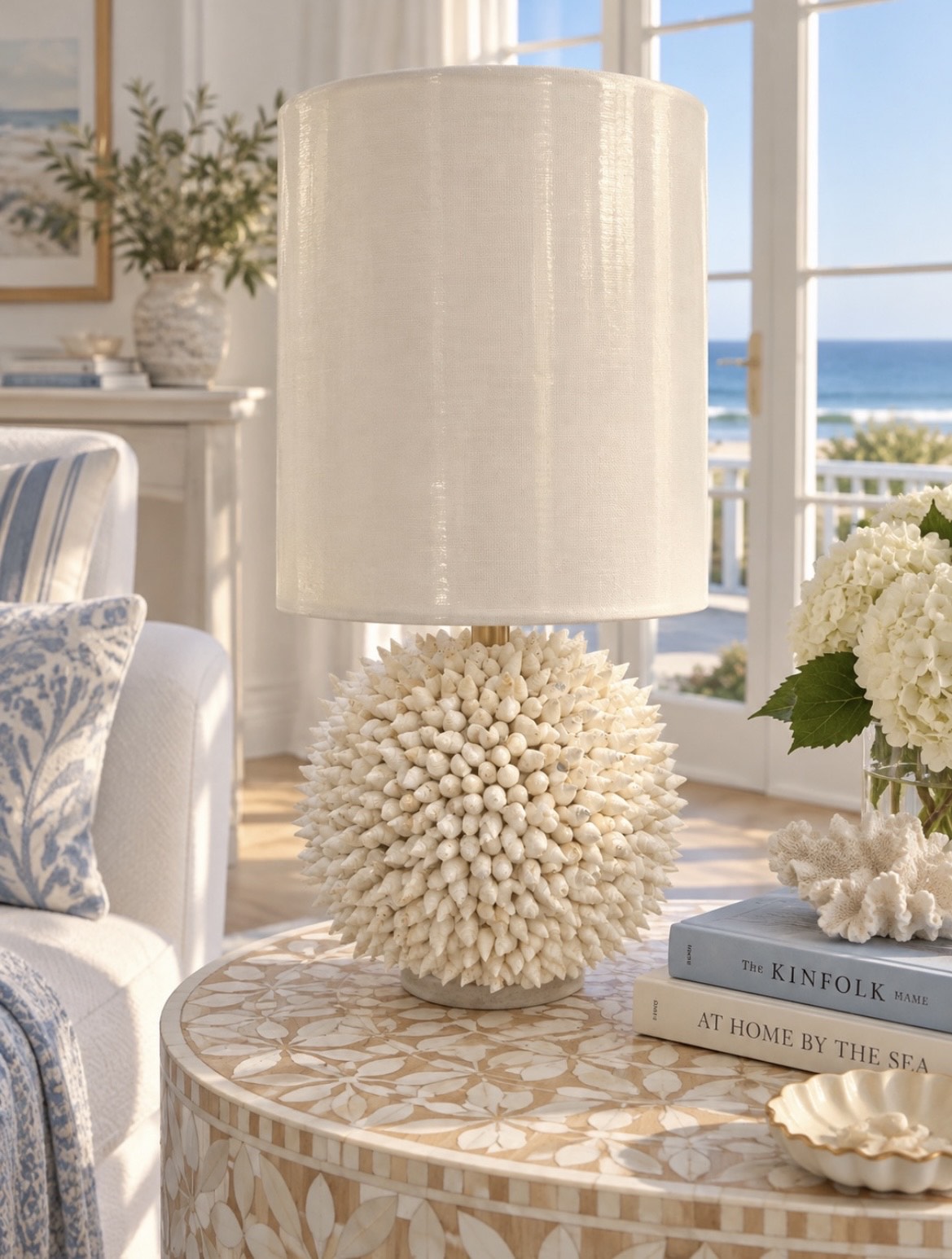 Sculptural Seashell Accent Lamp