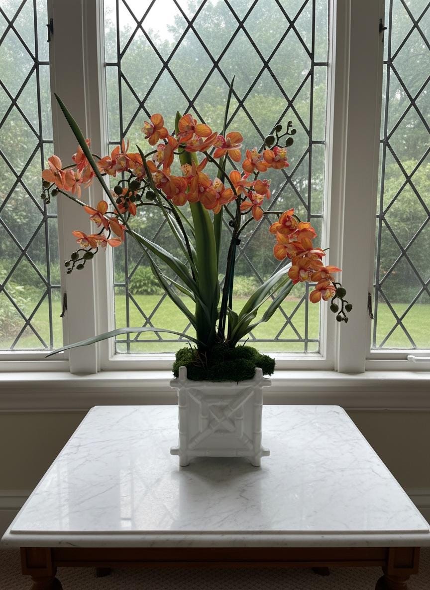 Real Touch Orchid Arrangement in Lily Pulitzer Planter