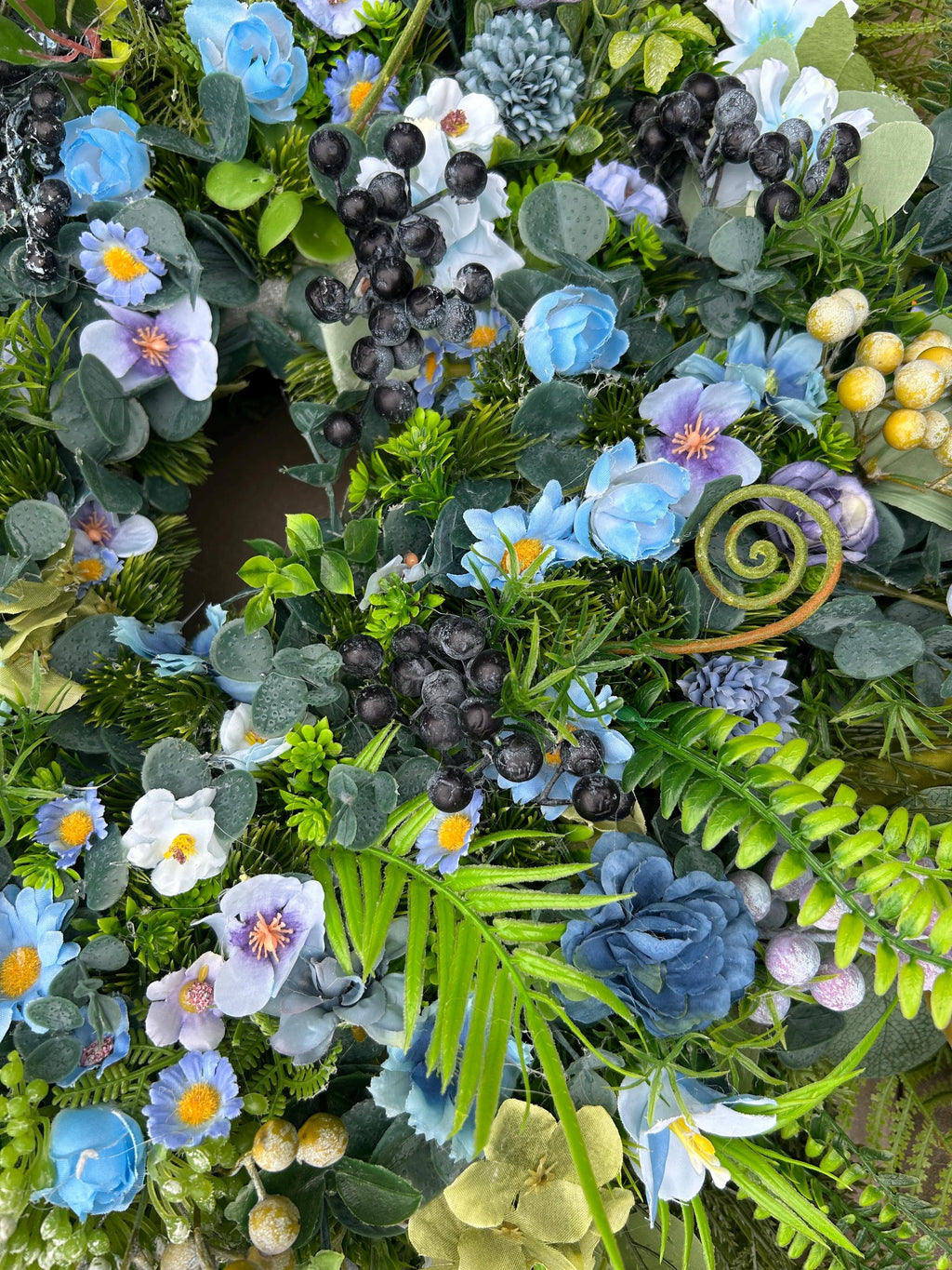 Blue Floral Wreath