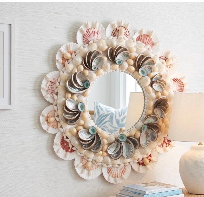 Handcrafted Seashell Wall Mirror