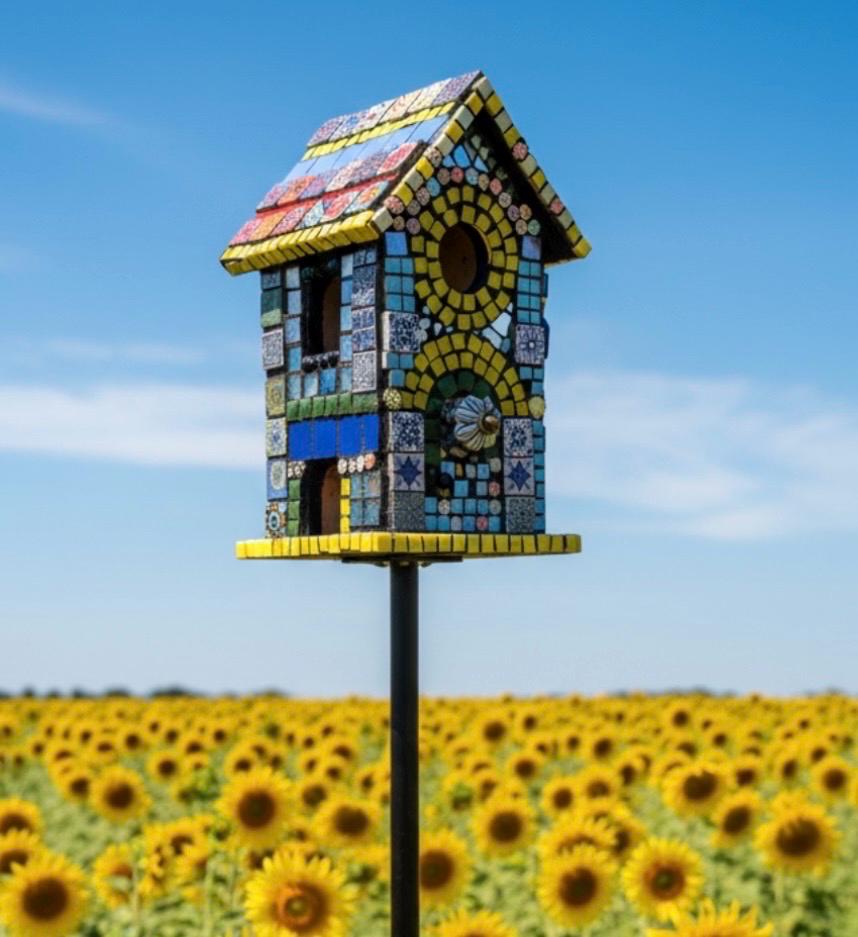 Handcrafted Mosaic Birdhouse