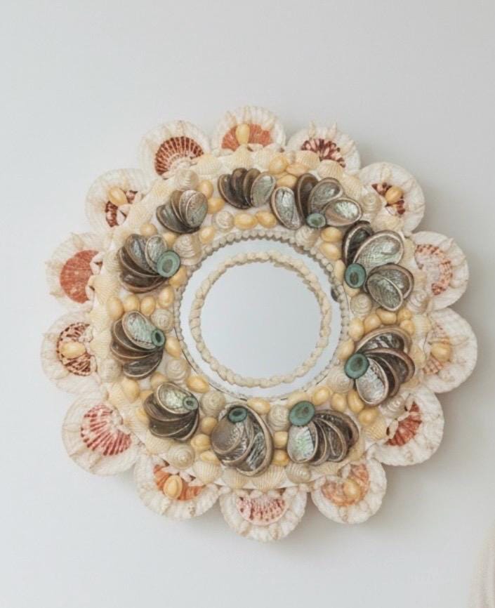 Handcrafted Seashell Wall Mirror