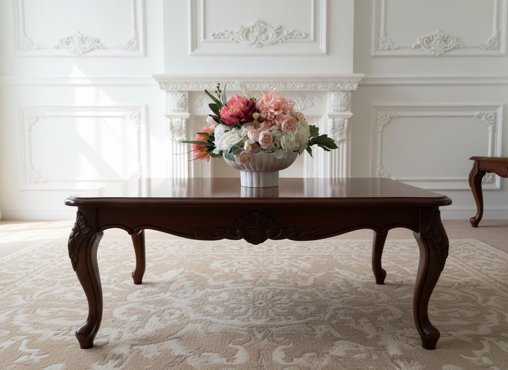 Pink & White Floral Arrangement in Pedestal Bowl