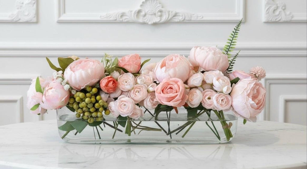Pink Peony & Rose Floral Arrangement