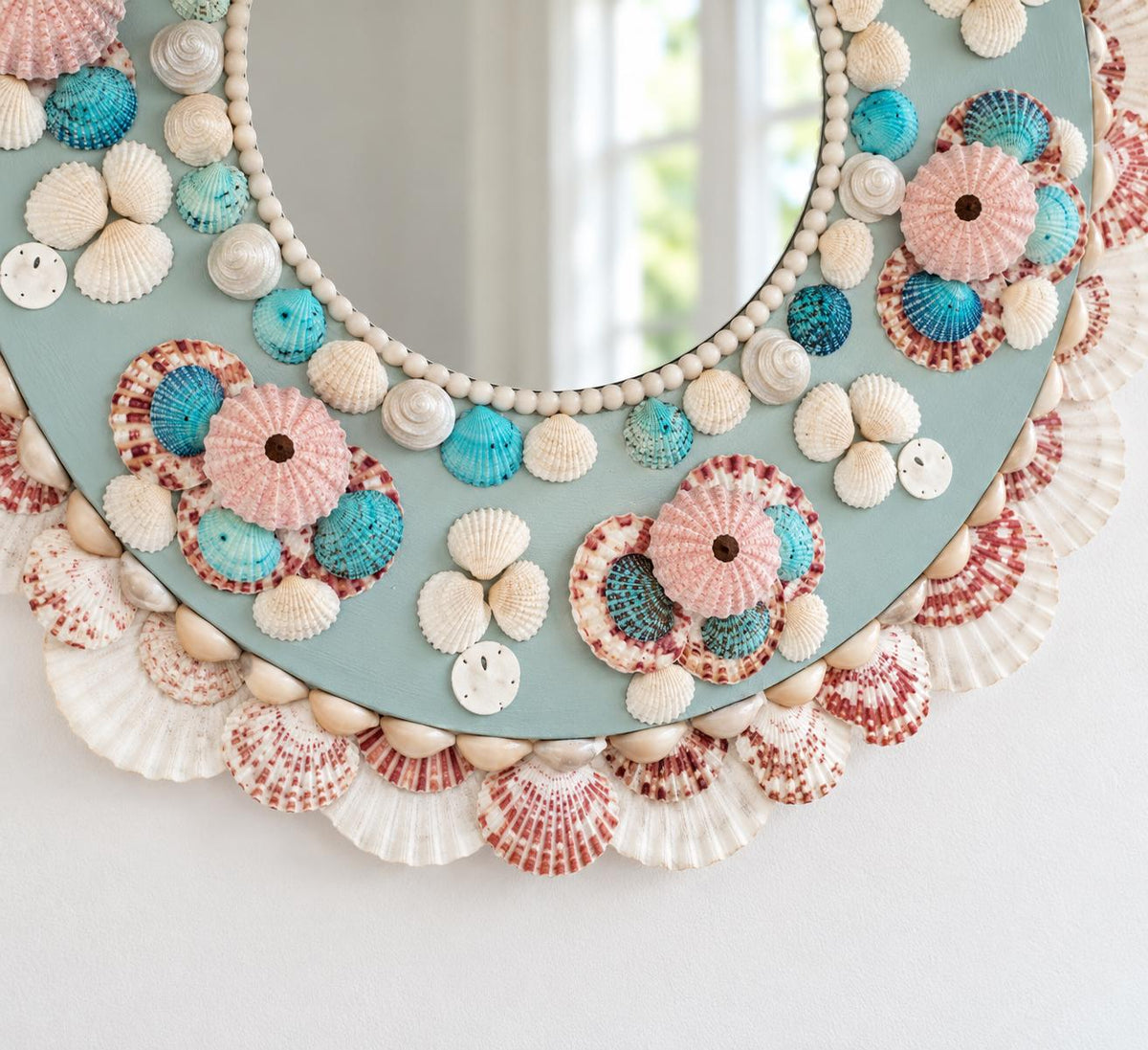Handcrafted Seashell Wall Mirror