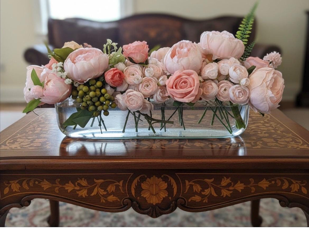 Pink Peony & Rose Floral Arrangement