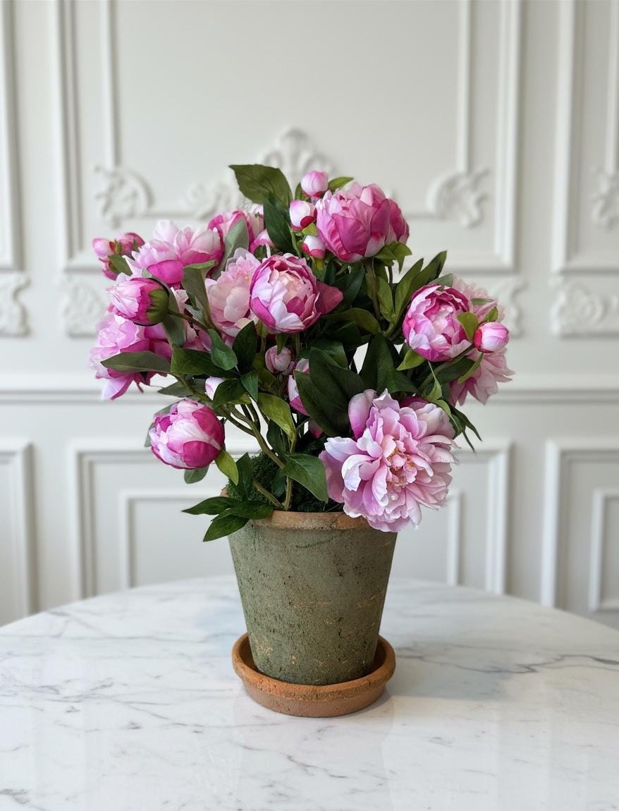 Artificial Peony Plant