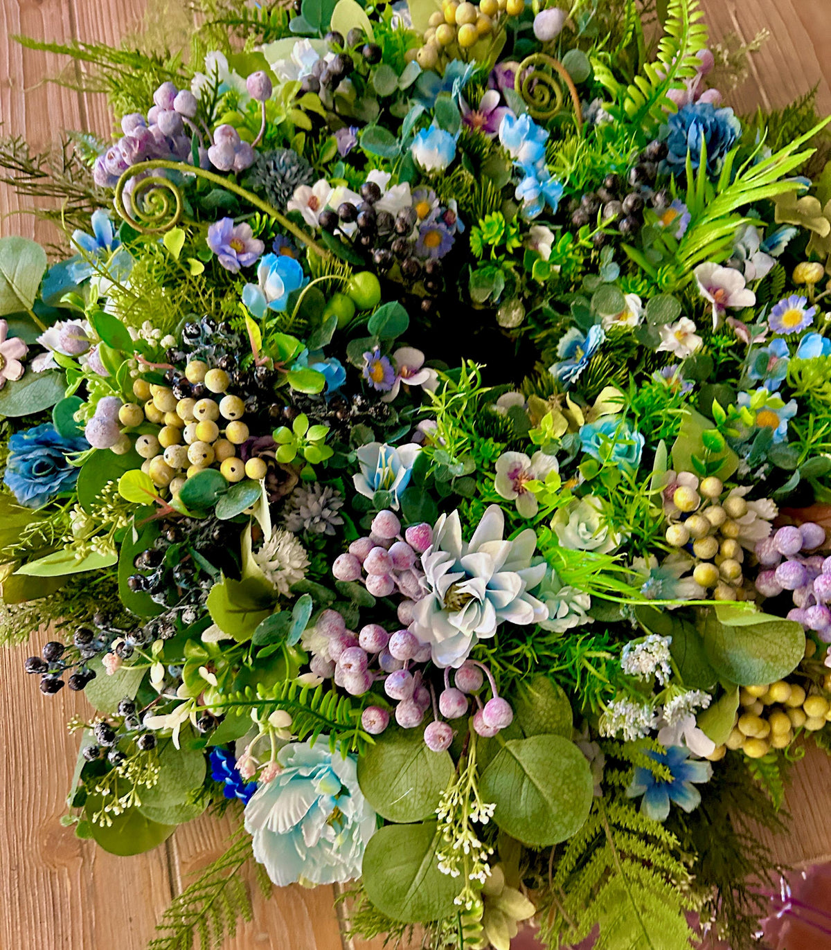 Blue Floral Wreath