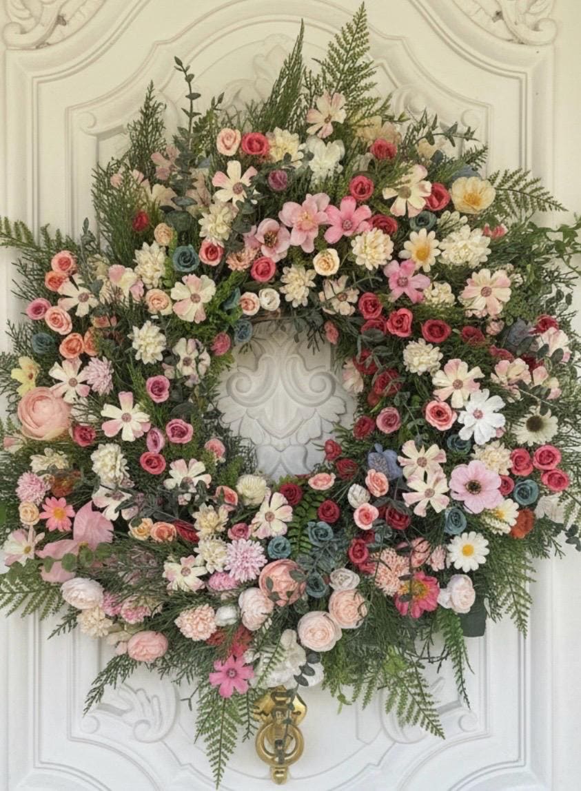Hand-Crafted Floral Wreath