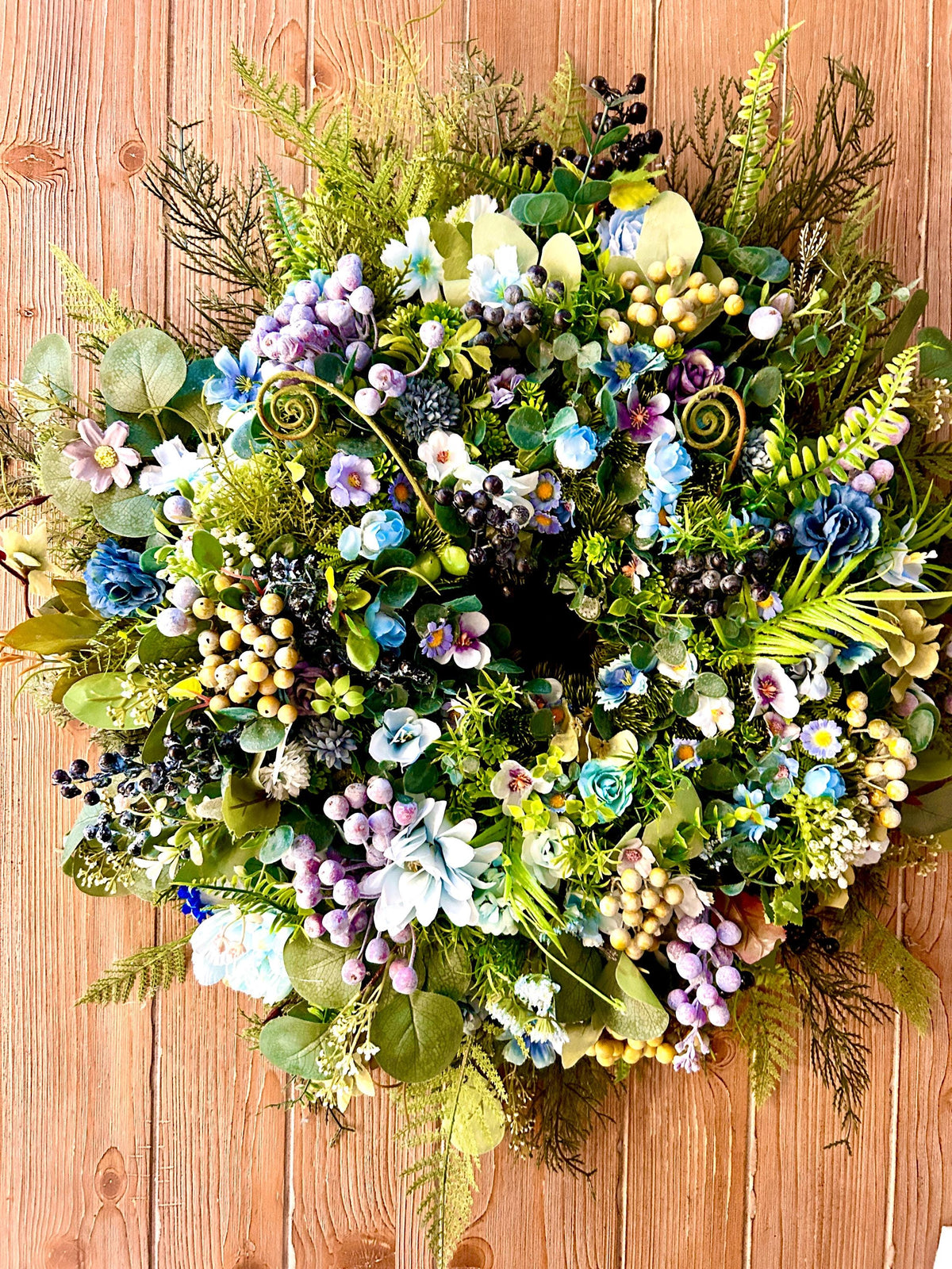 Blue Floral Wreath