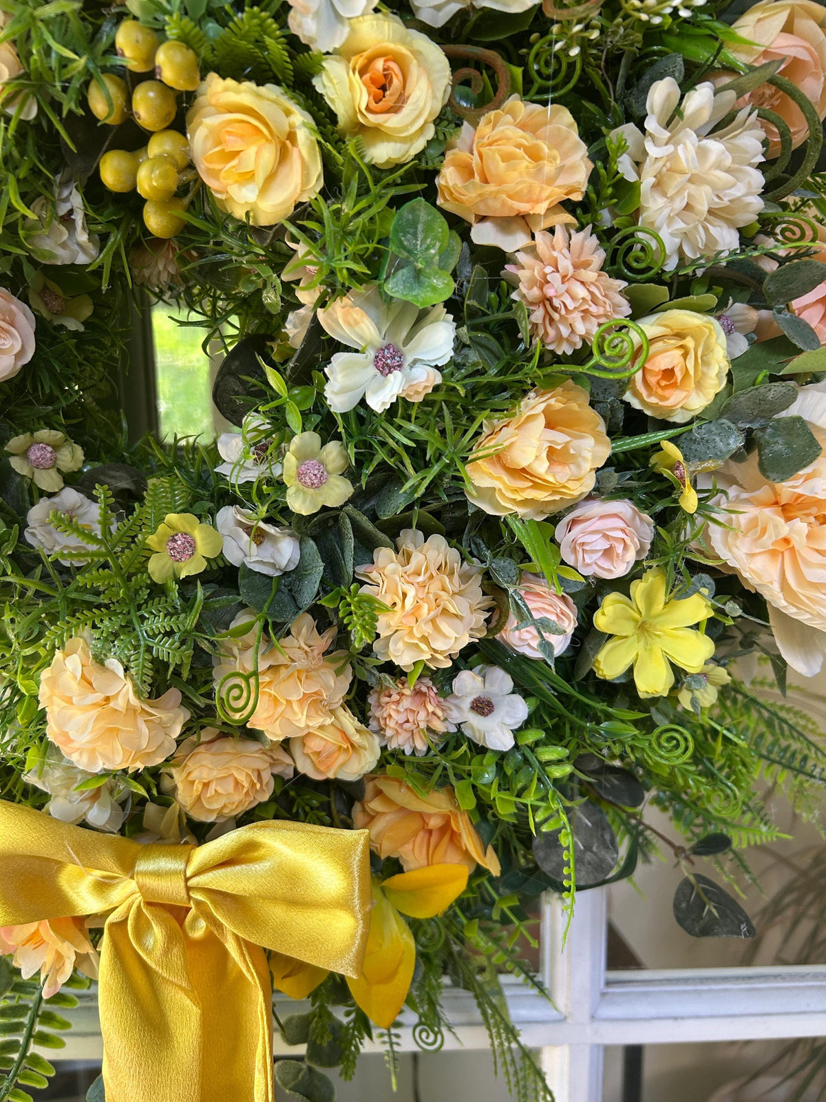 Large Yellow Floral Wreath