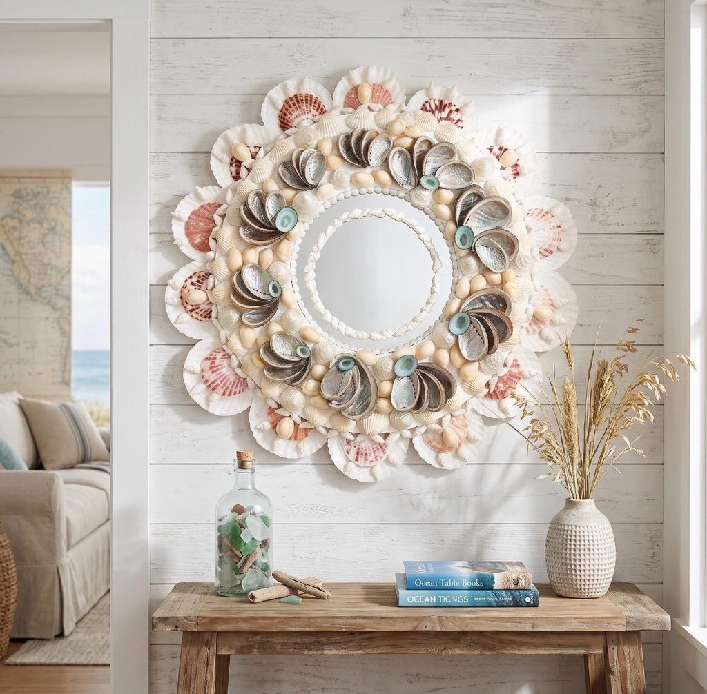 Handcrafted Seashell Wall Mirror